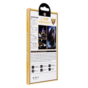 OG Premium Privacy Glass edzett üveg fekete szegéllyel iPhone 16 Pro kép