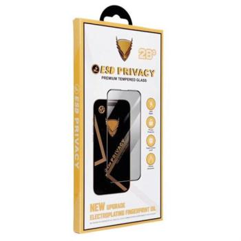 OG Premium Privacy Glass üvegfólia fekete szegéllyel - iPhone 15 Pro Max  kép