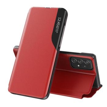 Öko bőr View tok Egy elegáns tok, szárnyas és állványfunkcióval Samsung Galaxy A73 Red kép