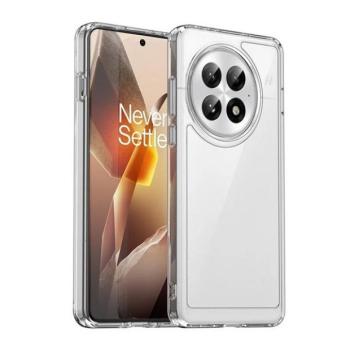 OnePlus 13, Műanyag hátlap védőtok + szilikon keret, közepesen ütésálló, átlátszó hátlap, átlátszó kép