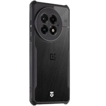 OnePlus 13, Szilikon tok, közepesen ütésálló, légpárnás sarok, Tactical Quantum Stealth, átlátszó/fekete kép