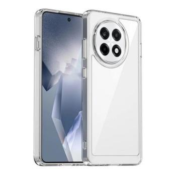 OnePlus 13R / Ace 5 / Ace 5 Pro, Műanyag hátlap védőtok + szilikon keret, közepesen ütésálló, átlátszó hátlap, átlátszó kép