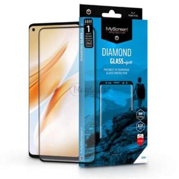 OnePlus 8 edzett üveg képernyővédő fólia ívelt kijelzőhöz - MyScreen Protector Diamond Glass Edge3D - fekete kép