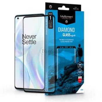 OnePlus 8 Pro edzett üveg képernyővédő fólia ívelt kijelzőhöz - MyScreen Protector Diamond Glass Edge3D - fekete kép