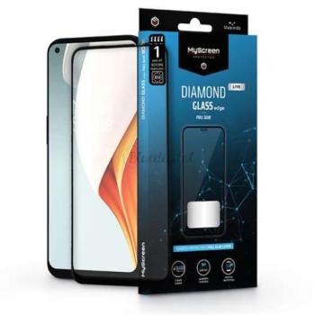 OnePlus Nord N100 edzett üveg képernyővédő fólia - MyScreen Protector Diamond Glass Lite Edge2.5D Full Glue - fekete kép