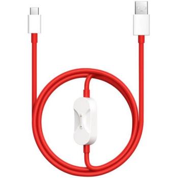 ONEPLUS SUPERVOOC adatkábel 2in1 (Type-C - Type-C, 67W, 8A, gyorstöltő, 120cm, törésgátló, OnePlus Watch töltő) PIROS kép