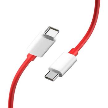 ONEPLUS WARP adatkábel és töltő (Type-C - Type-C, gyorstöltés támogatás, 150cm, törésgátló) PIROS Asus Zenfone 3 5.5 (ZE552KL), Honor 8, Sony Xperia X Compact (F5321), Sony Xperia XZ (F833 kép