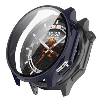 OnePlus Watch 3 (43 mm), Műanyag védőkeret, kijelzővédő üveggel, közepesen ütésálló, szíj nélkül, sötétkék kép