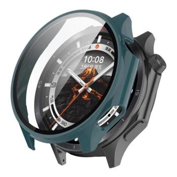 OnePlus Watch 3 (43 mm), Műanyag védőkeret, kijelzővédő üveggel, közepesen ütésálló, szíj nélkül, sötétzöld kép