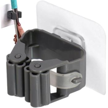Öntapadós fali seprű / mop tartó RC-K-1152, szürke kép
