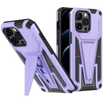 Oppo A15 / A15s / A35, Műanyag hátlap védőtok szilikon belső, közepesen ütésálló, kitámasztóval, Wooze Supportive Care, lila kép