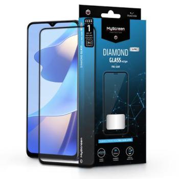 Oppo A54s edzett üveg képernyővédő fólia - MyScreen Protector Diamond Glass LiteEdge2.5D Full Glue - fekete kép