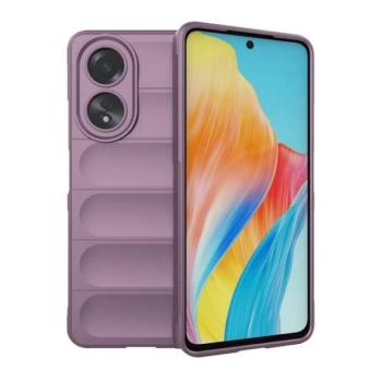 Oppo A58 4G, Szilikon tok, közepesen ütésálló, 3D minta, lila kép