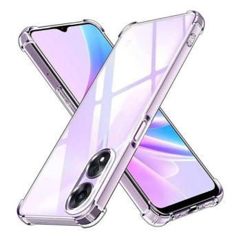 Oppo A58 4G, Szilikon tok, közepesen ütésálló, légpárnás sarok, átlátszó kép
