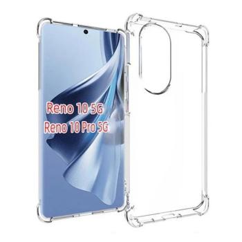Oppo Reno10 / Reno10 Pro, Szilikon tok, közepesen ütésálló, légpárnás sarok, átlátszó kép