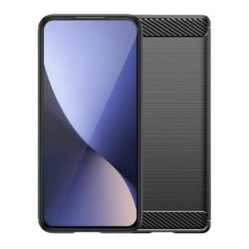 Oppo Reno12 F 5G, közepesen ütésálló, szálcsiszolt, karbon minta, fekete kép
