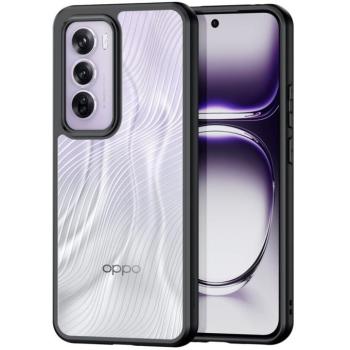 Oppo Reno12 Pro, Műanyag hátlap védőtok + szilikon keret, hullám minta, Dux Ducis Aimo, áttetsző/fekete kép