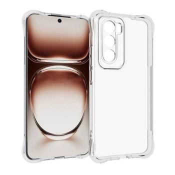 Oppo Reno12 Pro, Szilikon tok, közepesen ütésálló, légpárnás sarok, átlátszó kép
