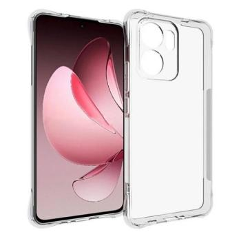 Oppo Reno13 F 4G / Reno13 F 5G, Szilikon tok, közepesen ütésálló, légpárnás sarok, átlátszó kép