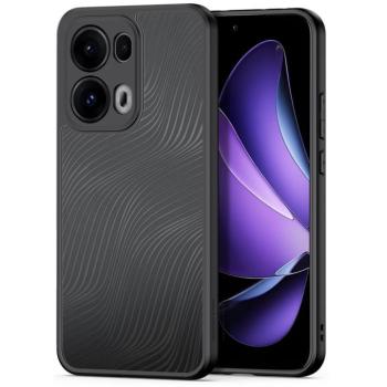 Oppo Reno13 Pro, Műanyag hátlap védőtok + szilikon keret, hullám minta, Dux Ducis Aimo, áttetsző/fekete kép