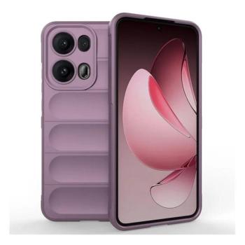 Oppo Reno13 Pro, Szilikon tok, közepesen ütésálló, 3D minta, lila kép