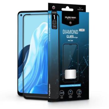 Oppo Reno7 Lite/Reno8 Lite edzett üveg képernyővédő fólia - MyScreen Protector Diamond Glass Lite Edge2.5D Full Glue - fekete kép