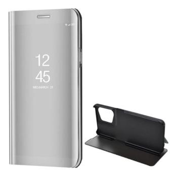Oppo Reno8 5G, Oldalra nyíló tok, hívás mutatóval, Smart View Cover, ezüst (utángyártott) kép