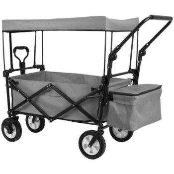 Összecsukható kocsi tetővel, húzható-tolható, szürke kép