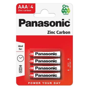 PANASONIC elem (AAA, 1.5V, cink-karbon) 4db / csomag kép