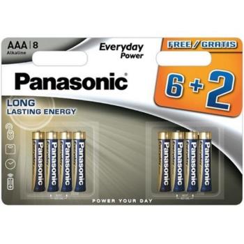 PANASONIC EVERYDAY POWER szupertartós elem (AAA, LR03EPS, 1.5V, alkáli) 8db /csomag kép