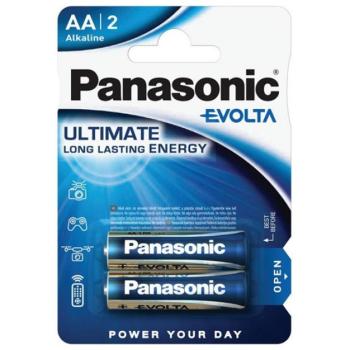 PANASONIC EVOLTA szupertartós elem (AA, R6EGE, 1.5V, alkáli) 2db / csomag kép