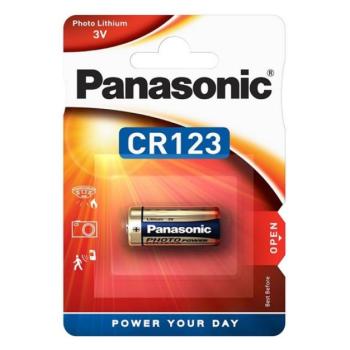 PANASONIC fotóelem (CR123A, 3V, lítium) 1db/csomag kép