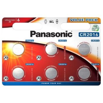PANASONIC gombelem (CR2016, 3V, lítium) 6db / csomag kép