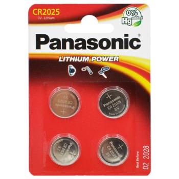 PANASONIC gombelem (CR2025, 3V, lítium) 4db / csomag kép