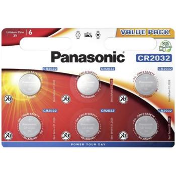 PANASONIC gombelem (CR2032L/6BP, 3V, lítium) 6db/csomag kép