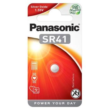 PANASONIC gombelem (SR41, 1,55V, ezüst-oxid) 1db/ csomag kép