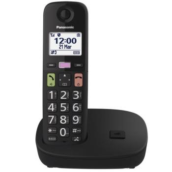 Panasonic KX-TGU110FXB nyomógombos Dect telefon, fekete kép