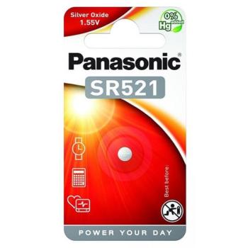 PANASONIC óraelem (SR521, 1,55V, ezüst-oxid) 1db/ csomag kép
