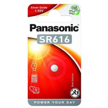 PANASONIC óraelem (SR616, 1.55V, ezüst-oxid) 1db/ csomag kép
