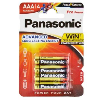 PANASONIC PRO POWER tartós elem (AAA, LR03PPG, 1.5V, alkáli) 4db /csomag kép