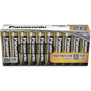 PANASONIC tartós elem (AAA, LR03EPS, 1.5V, alkáli) 20db / csomag kép