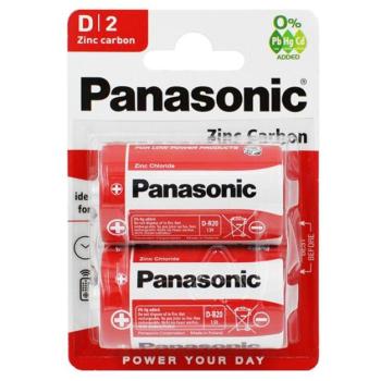 PANASONIC tartós elem (D/góliát, R20, 1.5V, cink-mangán) 2db / csomag kép