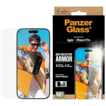 PANZERGLASS ANTI-REFLECTIVE ARMOR EASYALIGNER képernyővédő üveg (tükröződésmentes + segédkeret) ÁTLÁTSZÓ Apple iPhone 17 Pro kép