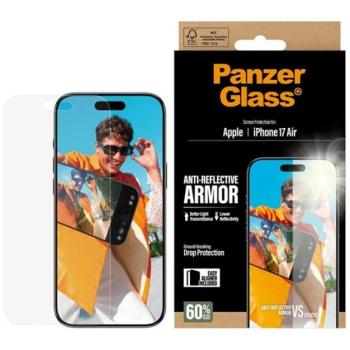 PANZERGLASS ANTI-REFLECTIVE ARMOR EASYALIGNER képernyővédő üveg (tükröződésmentes + segédkeret) ÁTLÁTSZÓ Apple iPhone Air kép