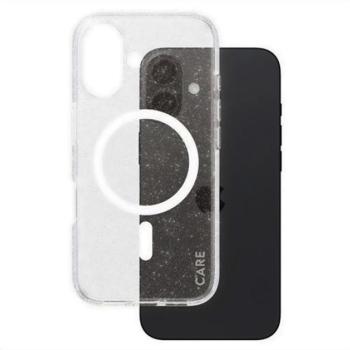 PANZERGLASS CARE FLAGSHIP STAR LIT CASE szilikon telefonvédő (ütésállóság, kameravédő, MagSafe, csillámporos) FEHÉR Apple iPhone 16 kép