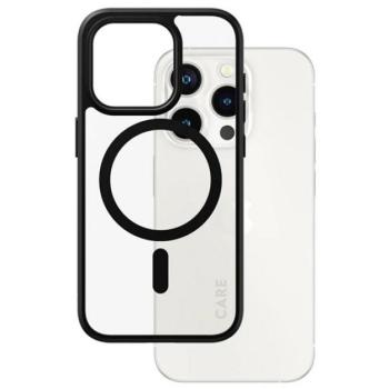 PANZERGLASS CARE FLAGSHIP URBAN COMBAT CASE szilikon telefonvédő (ütésállóság, kameravédő, MagSafe) ÁTLÁTSZÓ/FEKETE Apple iPhone 15 Pro kép