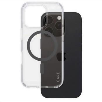 PANZERGLASS CARE FLAGSHIP URBAN COMBAT CASE szilikon telefonvédő (ütésállóság, kameravédő, MagSafe) ÁTLÁTSZÓ/FEKETE Apple iPhone 16 Pro kép