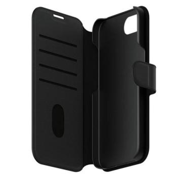 PANZERGLASS CARE TANGO TWO-IN-ONE tok álló, bőr hatású (FLIP, oldalra nyíló, MagSafe, kivehető telefonvédő) FEKETE Apple iPhone 16e kép