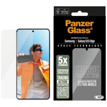 PANZERGLASS CERAMIC képernyővédő üveg (3D, ütésállóság, 9H) ÁTLÁTSZÓ Samsung Galaxy S25 Edge (SM-S937) kép