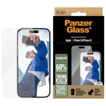 PanzerGlass Classic Fit edzett üveg iPhone 16 kép